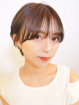 オーバーヘアー 長岡京店(over hair)&nbsp;丸みショート×シースルーバング