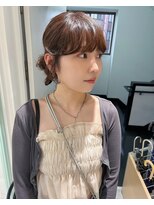 ヘーゼル 博多(HAZEL.)&nbsp;CHIHIRO：前髪後毛カット＆チョコレートブラウン