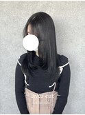 レイヤーカット/ダークラベンダー/顔まわりレイヤー