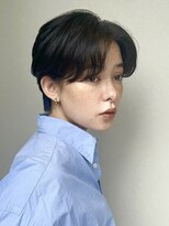 ノラギンザユー(NORA GINZA/U)&nbsp;ショートパーマ銀座メガネ女子丸みショート大人可愛い小顔カット