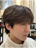 シースルーマッシュカルマパーマニュアンスパーマ韓国ヘア