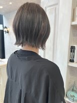 キャアリー(Caary)&nbsp;福山市美容室Caary 切りっぱなしボブ透明感グレージュカラー