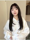 ミルクティーグレージュアプリコットオレンジハイライトカラー