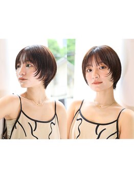 自由が丘◆柔らかなフォルム&質感にこだわった女性らしいおしゃれなショートやボブが人気◎