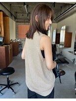 ロールアップスリーブス(ROLL UP SLEEVES)&nbsp;ロブヘア　/ mocabrown