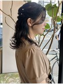 参列ヘアセット/ハーフアップ/上田