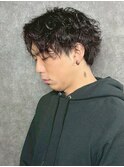 波巻きパーマ/センターパート/メンズパーマ/フェザーパーマ