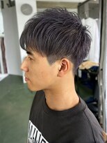 マップデザイン(map design)&nbsp;メンズカット ブリーチ アッシュグレー ツーブロック 10代 20代