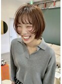【小顔・顔まわり】ニュアンスショートボブ
