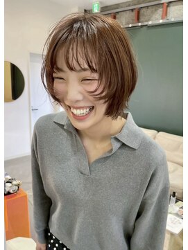 エダメ(EDAME) 【小顔・顔まわり】ニュアンスショートボブ