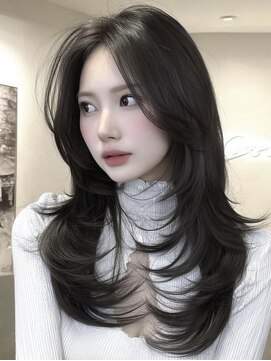 ノイズオオサカ 天王寺店(NOISM OSAKA) 韓国風レイヤーカット/ロングレイヤー/ハッシュカット/10代20代