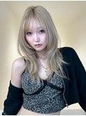 ハッシュカット/ブロンドハイトーン/レイヤーカット/渋谷