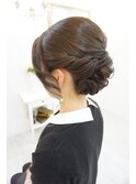 ツヤ上品アップ　ヘアセット