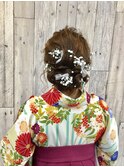 袴や着物のヘアーセットと着付は北区表町ヘアスペースムーンで！