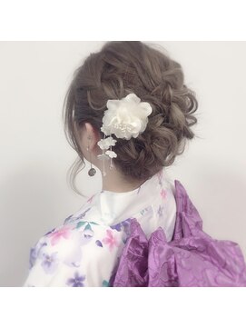 シルエット 美容室 夏祭り、浴衣スタイル☆