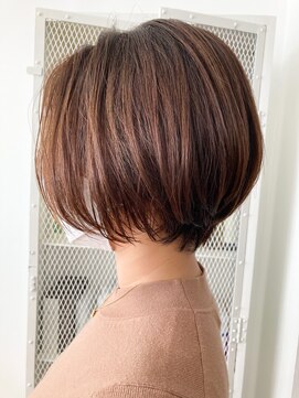 ヘッズ 本八幡店(HEADS) ショート　テラコッタ　くすみブルー　縮毛矯正　韓国マッシュ