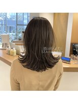 大人可愛い20代30代40代色っぽレイヤーのくすみカラーくびれヘア