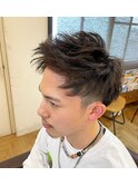 アップバングショートスタイル