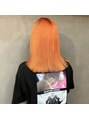 TNB トウキョウ 渋谷 渋谷本店(TNB TOKYO) ブリーチカラーオレンジヘア　【渋谷　シールエクステ】