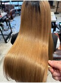 ハイトーンでもできる髪質改善縮毛矯正_ロング［東陽町］