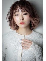 モッズヘア 越谷(mod's hair) ベビーピンクハイライトくせ毛風ふわミディw越谷10代20代30代