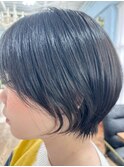 ブルーシルバーアッシュブルージュ透明感グラデーションカラー