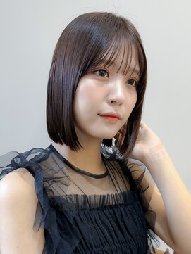 ロンド ロワール 門前仲町(Lond Loire) ボブショートボブ縮毛矯正ベージュグレージュ門前仲町