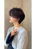 ハンサムショート30代40代50代60代ヘア 白髪ショート神戸三宮