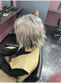 ホワイトシルバー アクセントブルー