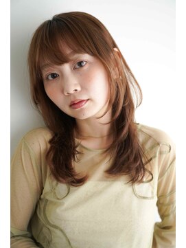 シェル 吉祥寺(shell) くびレイヤーエモージュ前髪モテベージュレイヤーミディ/吉祥寺