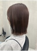切りっぱなしボブ透明感カラーボブレイヤー