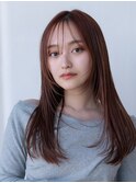 韓国レイヤー顔周りカット透明感カラー髪質改善艶髪シースルー