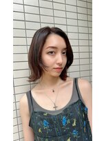 ラウレア(LAULEA)&nbsp;くすみベージュカラー/外ハネくびれボブカット/前髪なし小顔ボブ