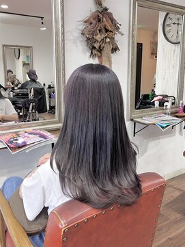 ヘアメイク アンフィ(amphi) 【光彩カラー】..~*＊. 透明感たっぷりの〈オーロラグレージュ〉