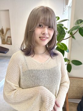 マセナ(Masena) 韓国風ホワイトベージュ/エンドカラー/裾カラー/レイヤーカット