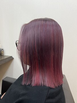 シェリールアミー(Cherir Amie) ラベンダー×ボルドーレッド◎アンブレラカラー