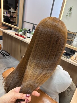 古川　大崎市　縮毛矯正　髪質改善　艶髪カラー