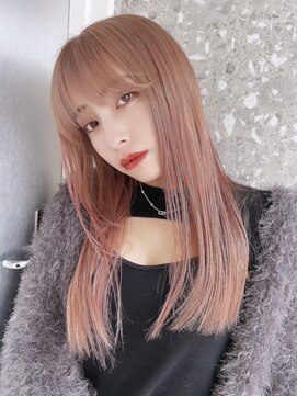 サンクマーケット 渋谷(cinq MARKET) 渋谷ケアブリーチカラーダブルカラーコーラルピンクカラー韓国