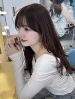 ボタン 熊本(VOTAN) 韓国ヘア/レイヤーカット/前髪/顔まわり/チョコレートブラウン