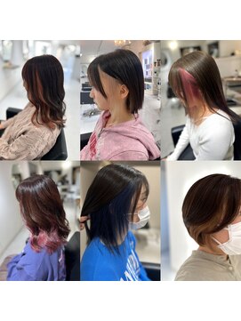 ミルメルシー(Mille mercis) イヤリングカラー編～ポイントブリーチ～