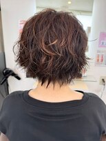 ガーデン 西川田店(garden)&nbsp;宇都宮ショートボブデジタルパーマ白髪ぼかしハイライト白髪染め