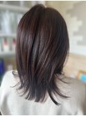 ★小顔見せミディアムレイヤー◎韓国風くびれヘア20代30代