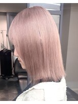 オール 大宮(OR) 透明感ピンクベージュの切りっぱなしミディ