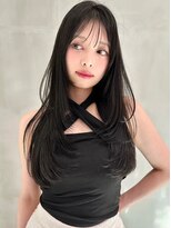 Moalana 名古屋 栄/髪質改善/縮毛矯正/レイヤー【モアラナ】 ダークパープル/クラゲカット/顔周りレイヤー/ミルクブラウン