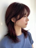 エイチ ウルフカット 大阪梅田(811)&nbsp;アンブレラカラー外ハネボブウルフボブグラデーションカラー50代