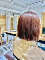 アーティクル(Article) 【Article 二子玉川】30代40代ピンクブラウン切りっぱなしボブ