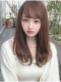 大人かわいいテラコッタフェザーバング小顔ヘア20代30代吉祥寺
