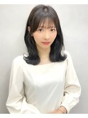 大人かわいい前髪カット顔周りカット美髪ネビージュ