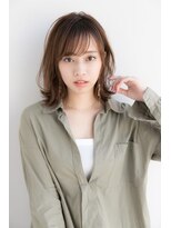 ガーデン オオタカノモリ(garden otakanomori)&nbsp;シースルーバングにニュアンスヘアな色っぽレイヤーミディ