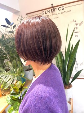 ラヴェストバイフレイスウェル(LOVEST by frace well) 丸みボブ/チェリーブラウン/透明感イルミナカラー